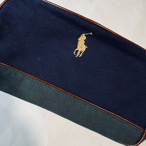 Polo by Ralph Lauren Navy and Green Toiletry Bag
